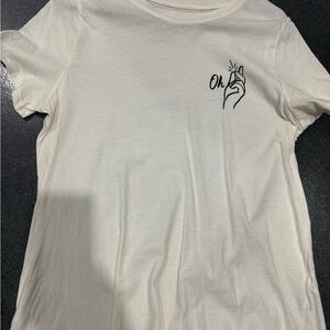 Old Navy Cream Short Sleeve Tee with Graphic